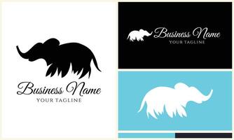 silhouette vector elephant logo template