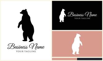 silhouette vector bear logo template