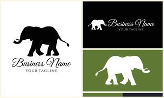 silhouette vector elephant logo template