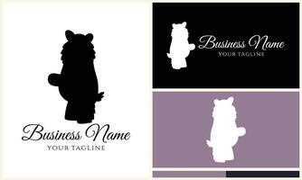 silhouette vector bear logo template