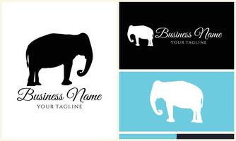 silhouette vector elephant logo template