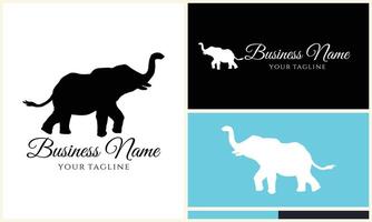 silhouette vector elephant logo template