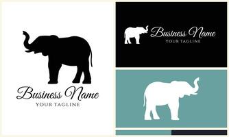 silhouette vector elephant logo template