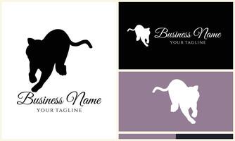 silhouette vector tiger logo template