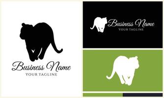 silhouette vector tiger logo template