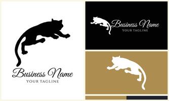 silhouette vector tiger logo template