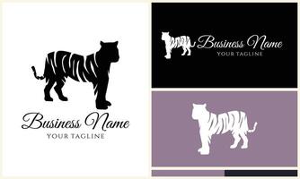 silhouette vector tiger logo template