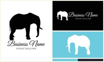 silhouette vector elephant logo template