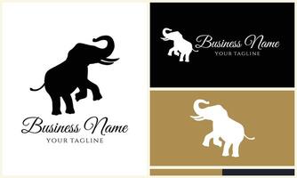 silhouette vector elephant logo template