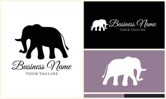 silhouette vector elephant logo template