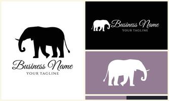 silhouette vector elephant logo template