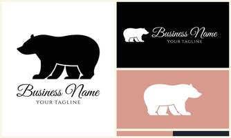 silhouette vector bear logo template