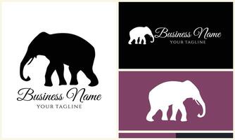 silhouette vector elephant logo template