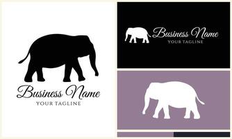 silhouette vector elephant logo template