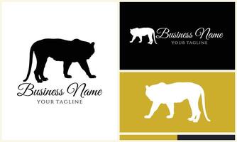 silhouette vector tiger logo template