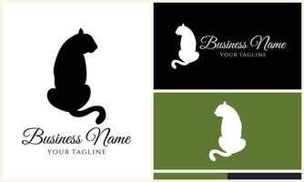 silhouette vector tiger logo template