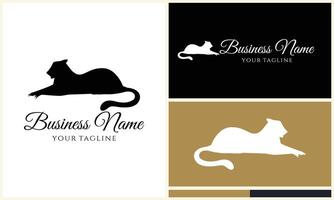 silhouette vector tiger logo template