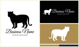 silhouette vector tiger logo template