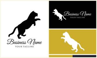 silhouette vector tiger logo template