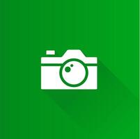 Camera flat color icon long shadow vector illustration