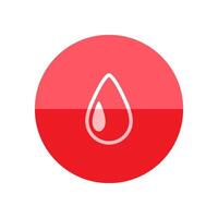 Water drop icon in flat color circle style. Nature ecology environment vector