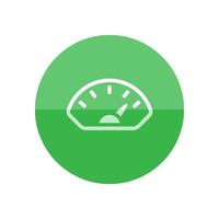 Dashboard icon in flat color circle style. Control panel, odometer, speedometer vector