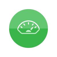 Dashboard icon in flat color circle style. Control panel, odometer, speedometer vector