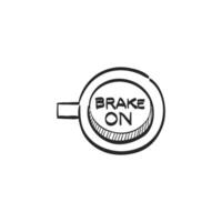 Hand drawn sketch icon race brake sign vector