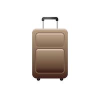 Traveling suitcase icon in color. Journey holiday business vector