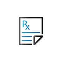 Medical prescription icon in duo tone color. Medicine doctor healthcare vector