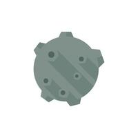 Planet icon in flat color style. Surface, hole, alien vector