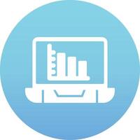 Online Bar Chart Vecto Icon vector