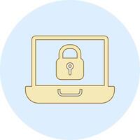 Laptop Lock Vecto Icon vector