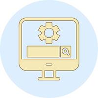 Computer Search Engine Vecto Icon vector