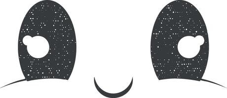 Smile face vector icon illustration with stamp effect