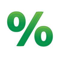 Percent symbol icon in color. Math mathematics number vector