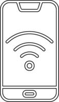 teléfono inteligente Wifi vecto icono vector