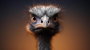 AI generated ostrich high quality image photo