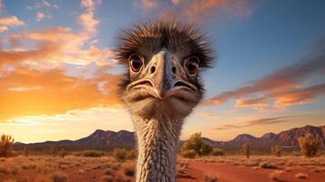 AI generated ostrich high quality image photo