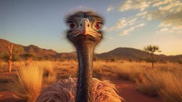 AI generated ostrich high quality image photo