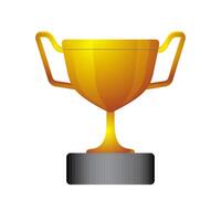 Trophy icon in color. Winner champion prize vector