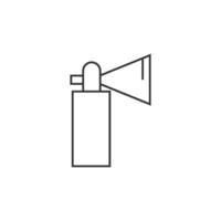 Gas horn in thin outline style vector