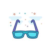 Eyeglasses icon flat color style vector illustration