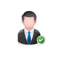 Businessman avatar icon in colors. vector
