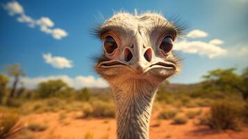 AI generated ostrich high quality image photo