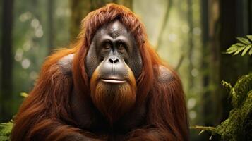 AI generated orangutan high quality image photo