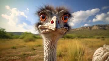 AI generated ostrich high quality image photo