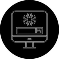 Computer Search Engine Vecto Icon vector