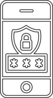 Mobile Security Vecto Icon vector