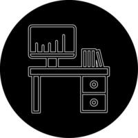 Office Desk Vecto Icon vector